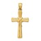 14K Yellow Gold Hollow Crucifix Pendant Jewelry 35mm x 16.8mm